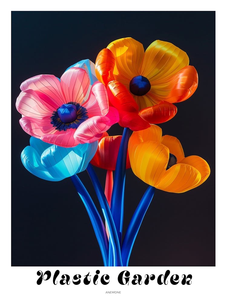 Bright Inflatable Flowers Poster Anemone 2