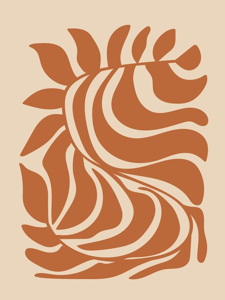 Neutral Abstract Leaves