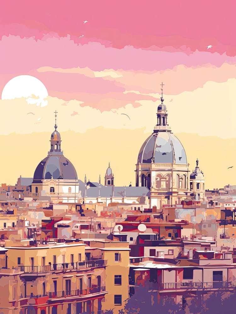 Madrid In Risograph Style 1