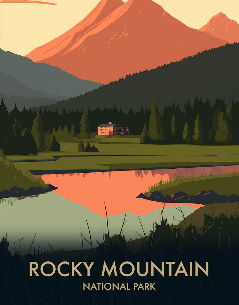 Rocky Mountain National Park Vintage Travel Poster 3