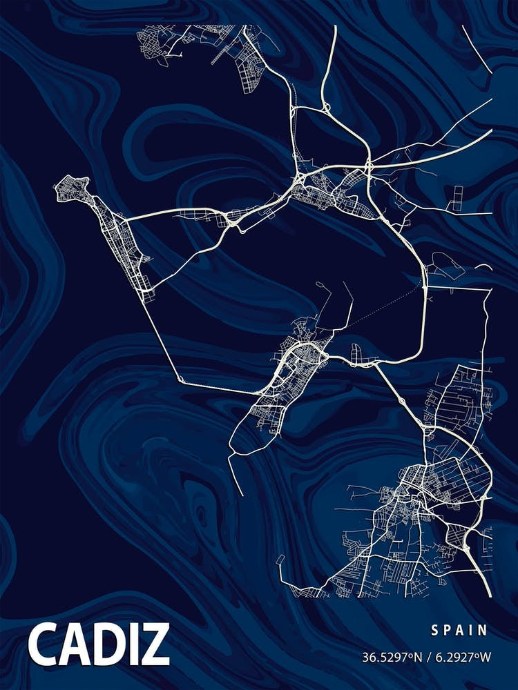 Cadiz Crocus Marble Map