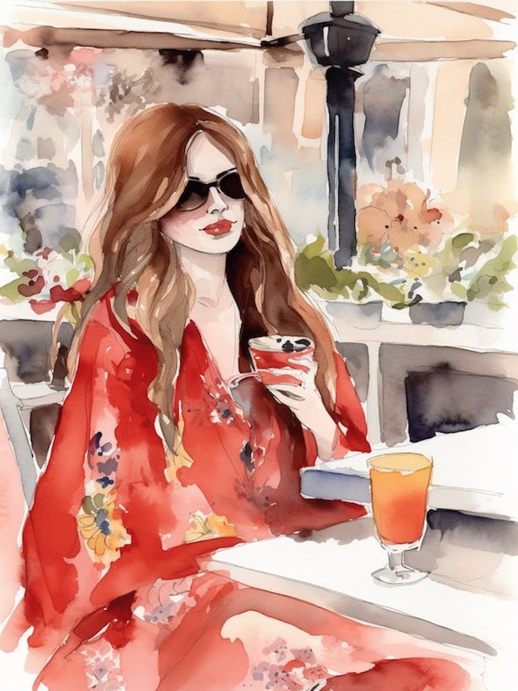 At A Cafe In Venice