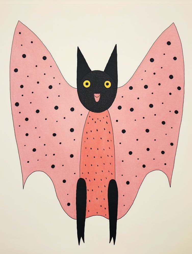 Pink Polka Dot Bat 2