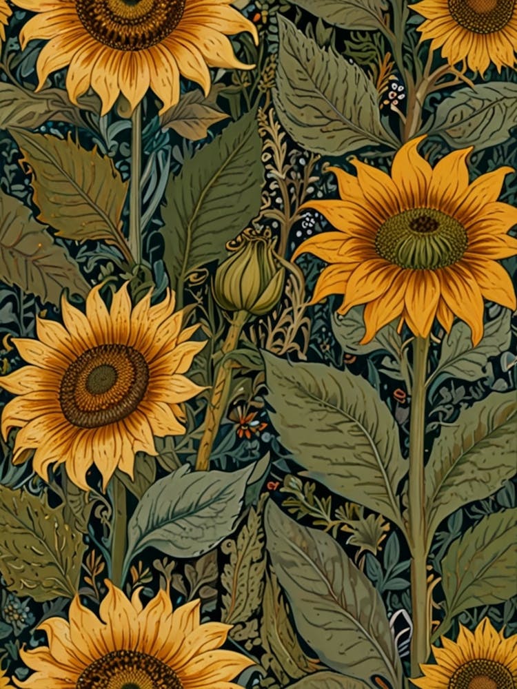William Morris Sunflowers 4