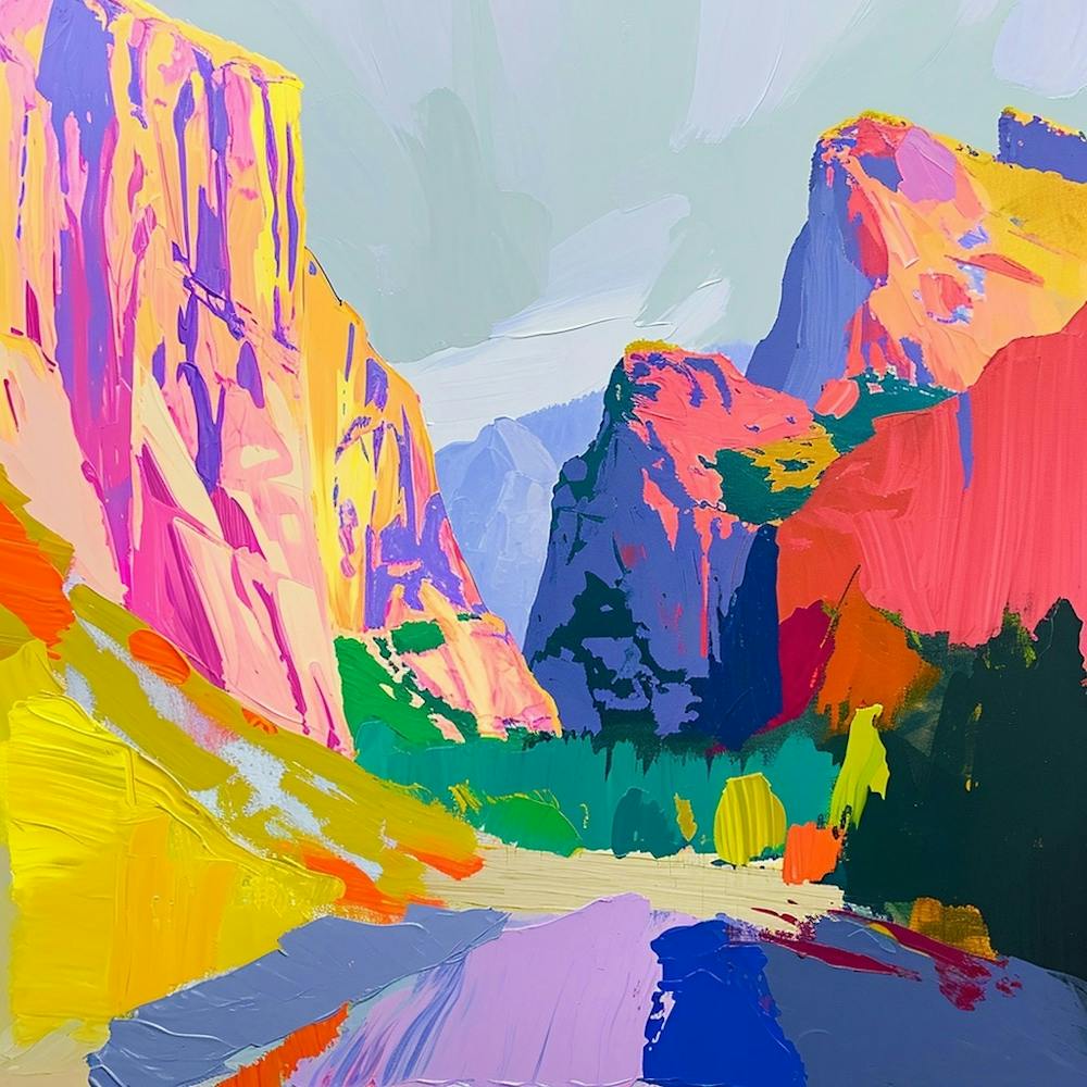 Colourful Abstract Yosemite National Park Usa 2
