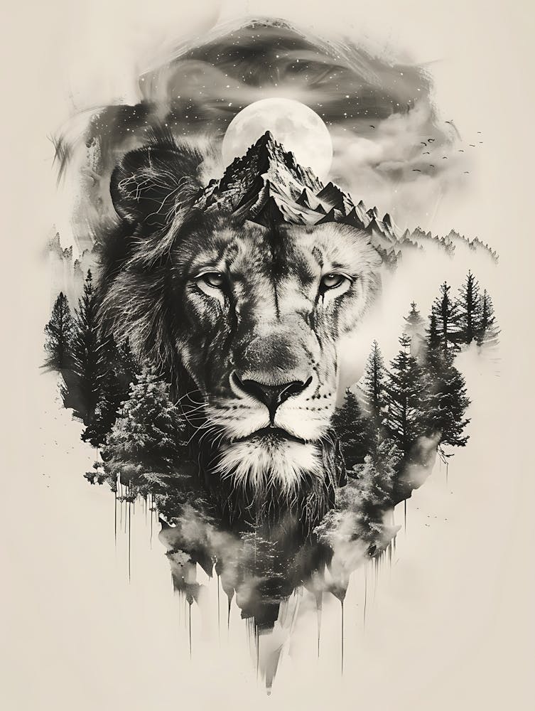 Lion In The Forest 17