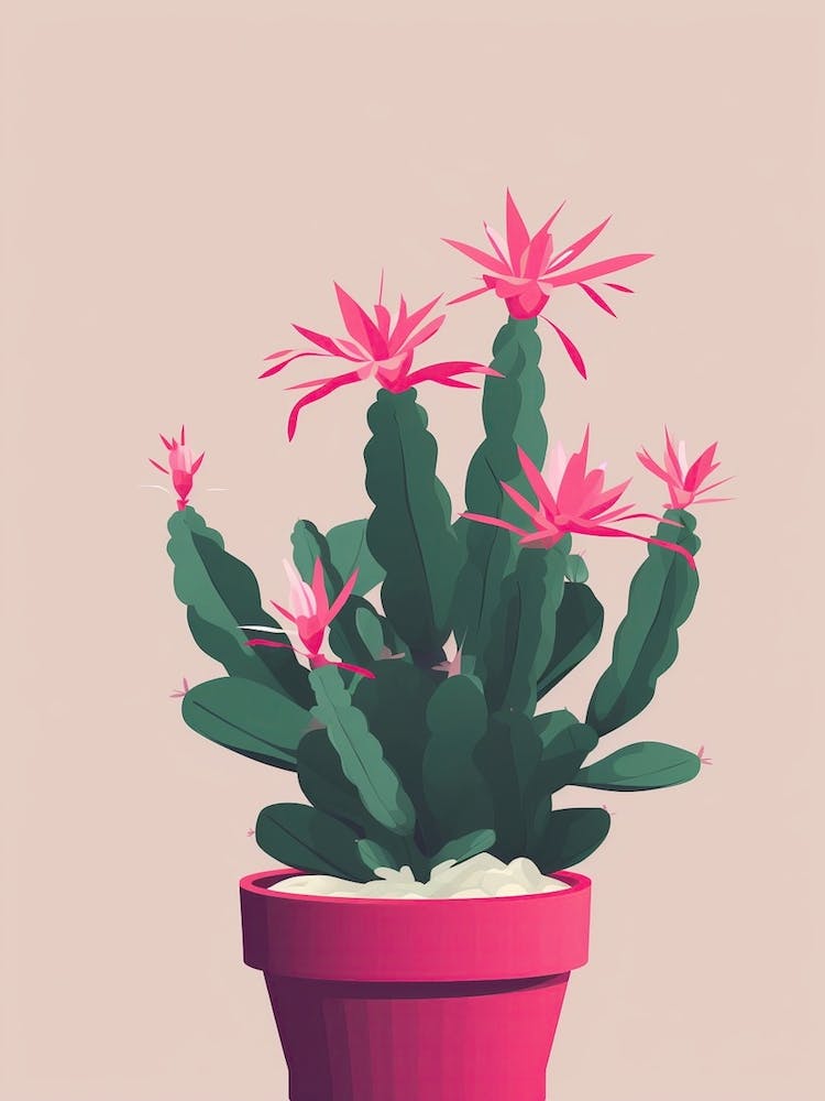 Easter Cactus Illustration 6