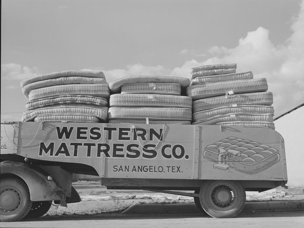 Truck Filled With Mattresses, This Mattress Company Uses These Trucks To Distribute Its Products Throughout Tex