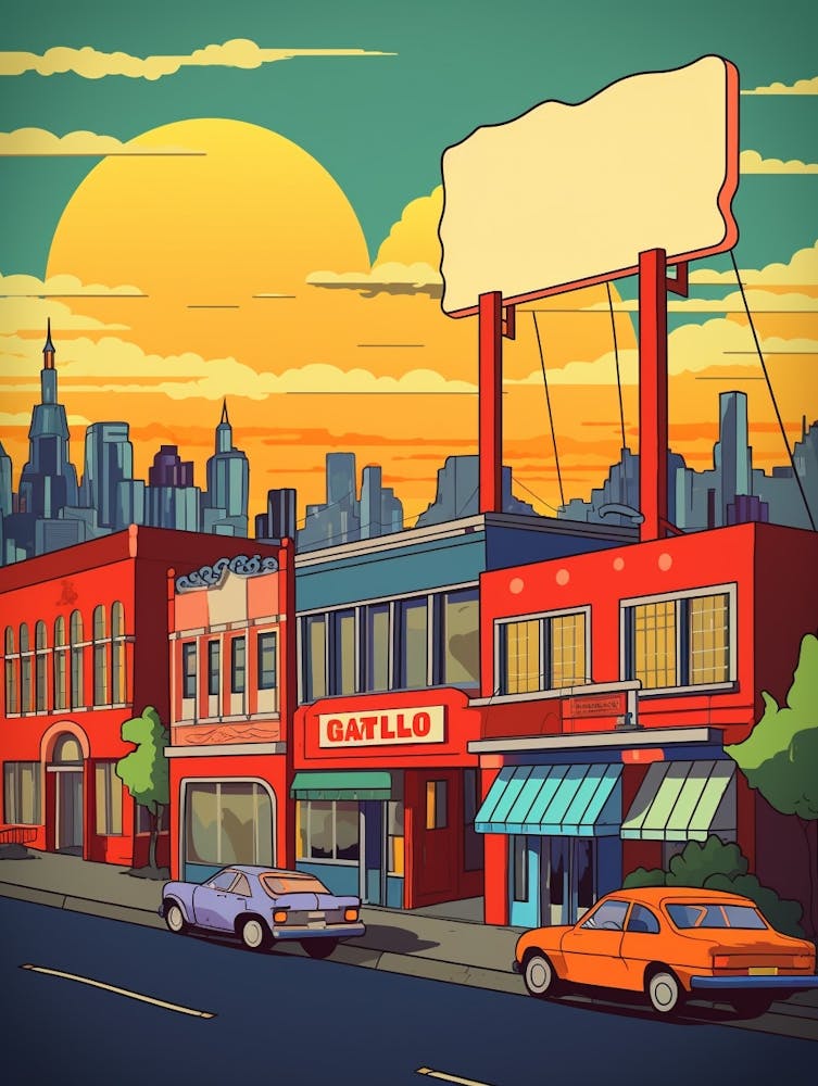 Seattle Washington Retro Pop Art 1