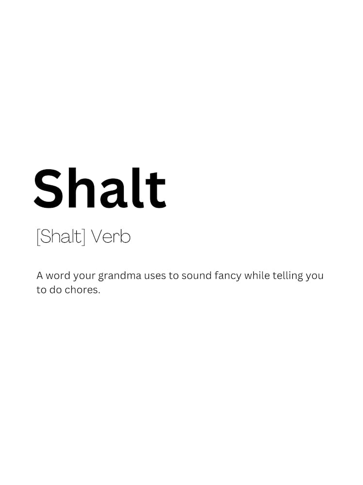 Shalt Definition Meaning