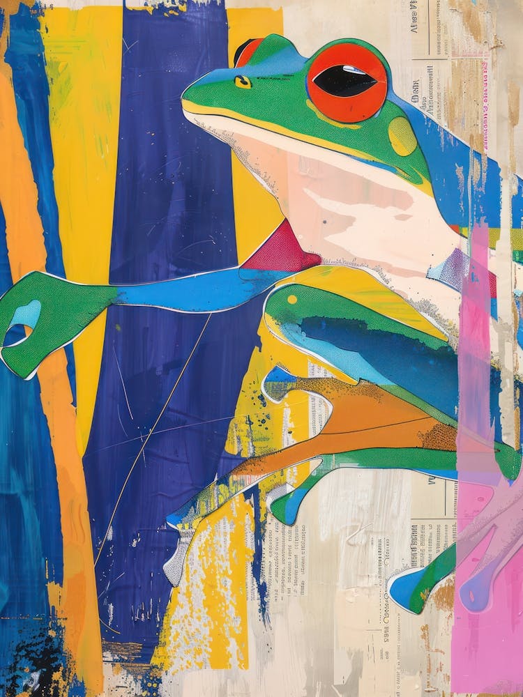 Frog 1 Cut Out Collage