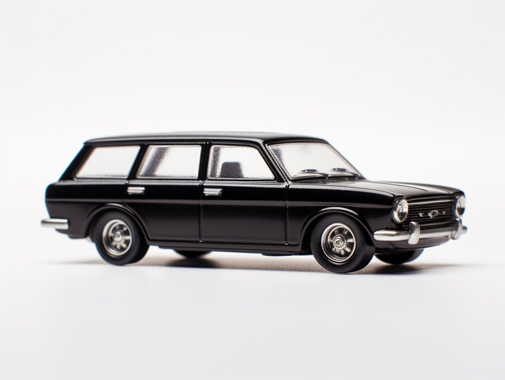Toy Car 71 Datsun Bluebird 510 Wagon Black