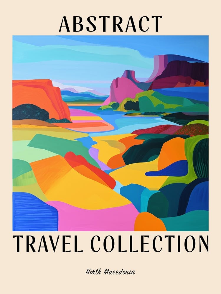 Abstract Travel Collection Poster North Macedonia 2