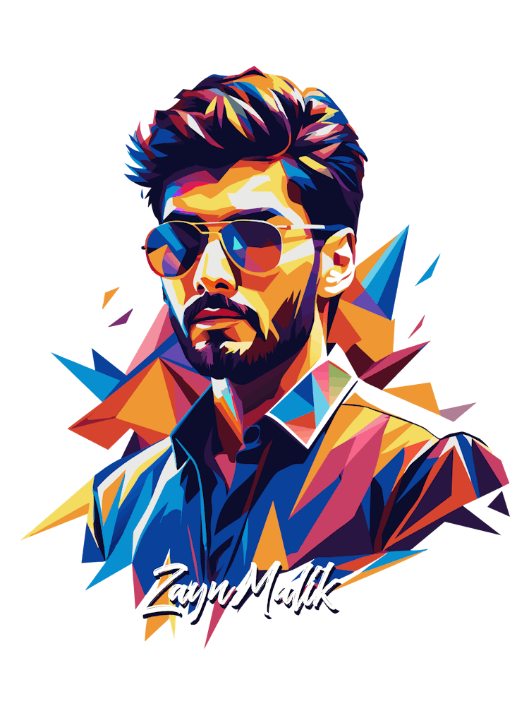 Zayn Malik One Direction 02 Portrait Music Icon WPAP Pop Art
