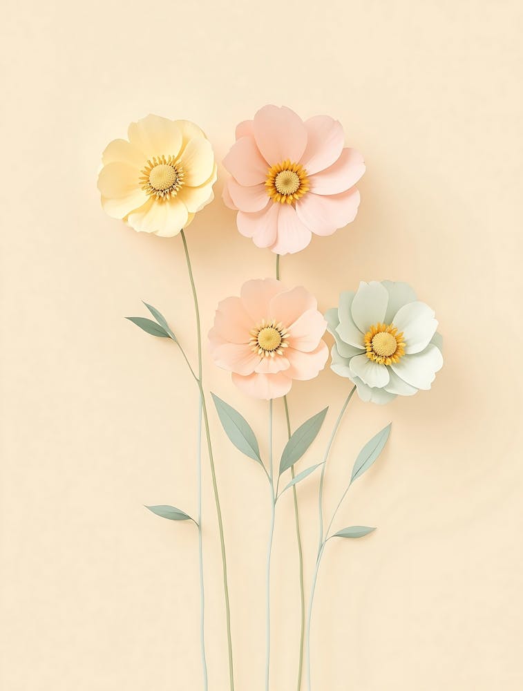 Muted Nature-Inspired Blooms with a Minimalist Look