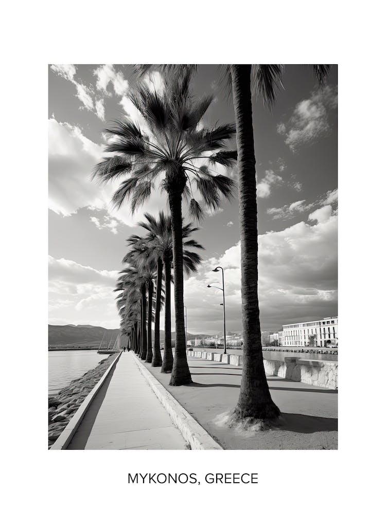Poster Of Palma De Mallorca, Spain, Photography In Black And White 3