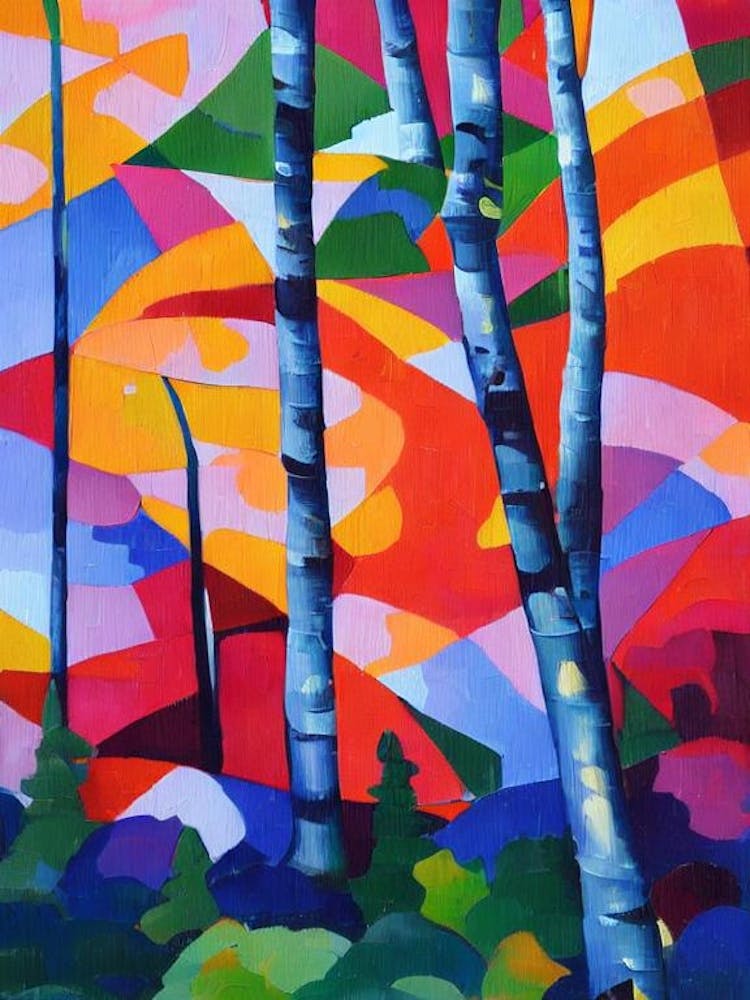 Largetooth Aspen Tree Cubist 1