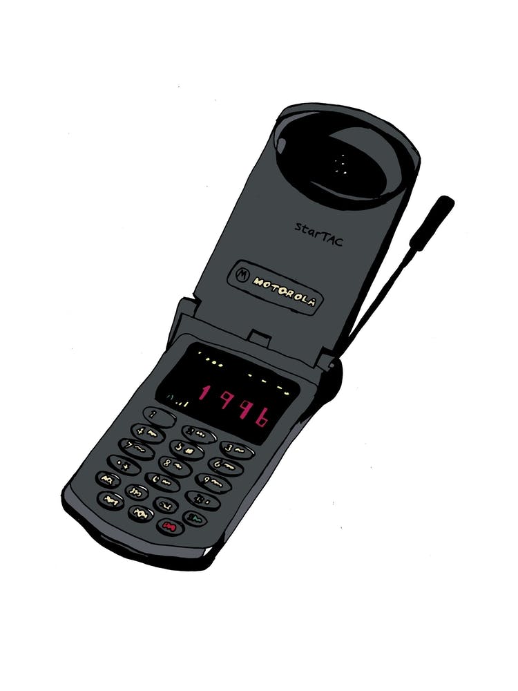 Retro 1996 Flip Mobile Phone