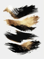 Gold Brush Strokes Canvas Art