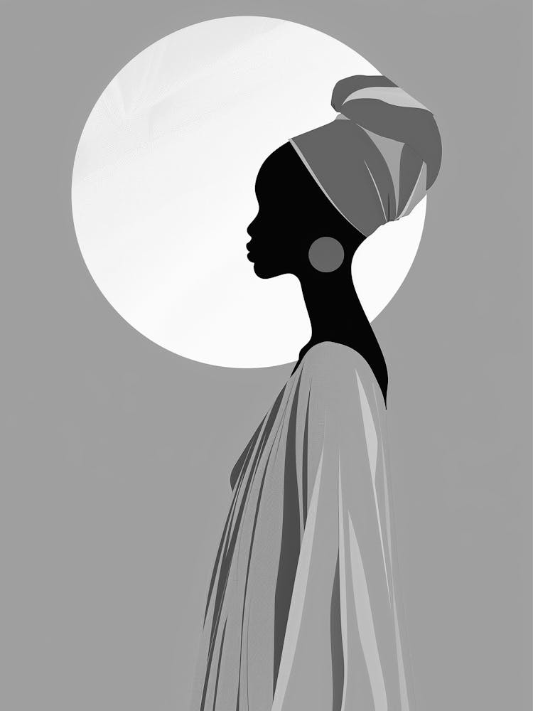 Silhouette Of African Woman 2