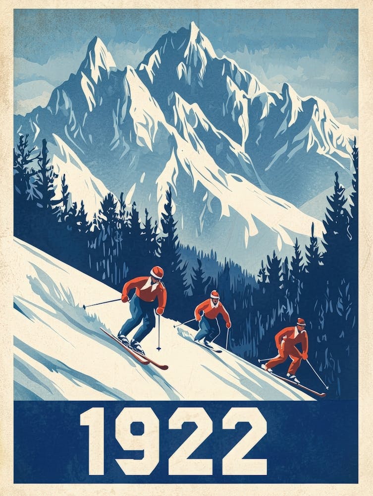 Aihrgdesign Ein Vintage-Sportposter inspiriert von Winterspielen 3