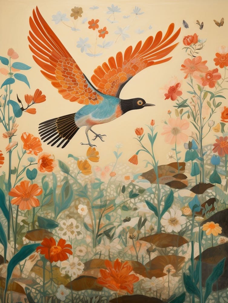 Hirondelle 1 Peinture d'Oiseau Détaillée
