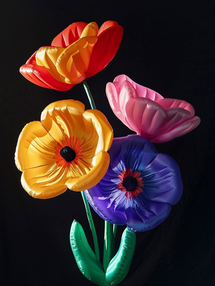 Bright Inflatable Flowers Poppy 1