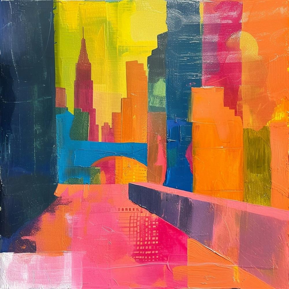 Abstract Travel Collection New York City Usa 1