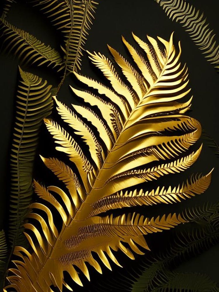 Goldener Lederfarn Lebendig