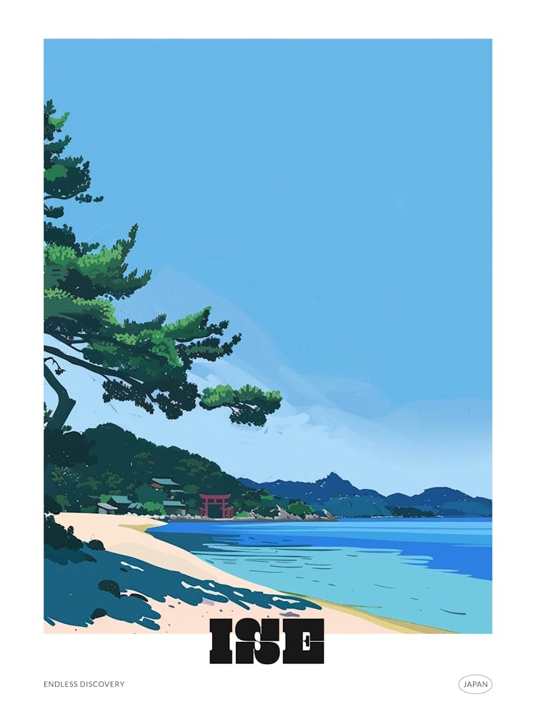 Ise Japan 4 Colourful Travel Poster