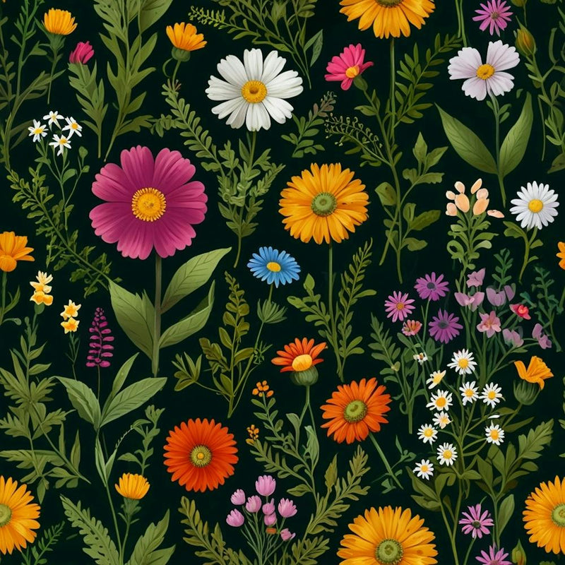 Nahtloses botanisches Wildblumenmuster