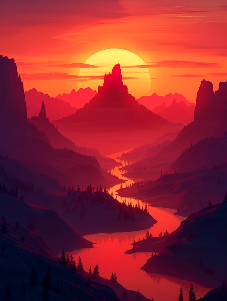 Sunset In The Mountains 17