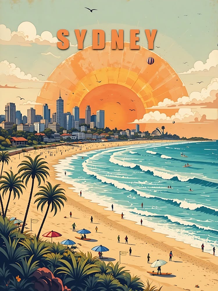 Sydney Vintage Travel Poster 16