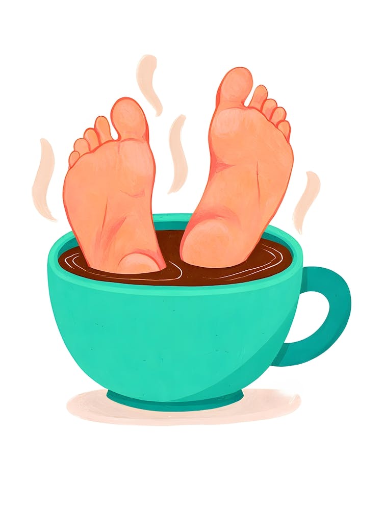 Feet In A Cup Of Coffee