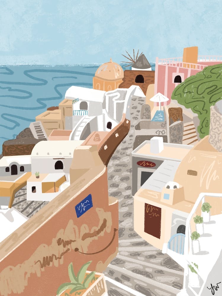 Oia in Farbe