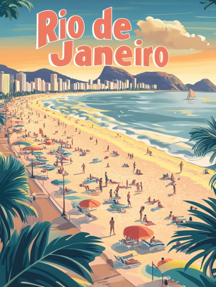 Aihrgdesign A Classic 1960s Travel Poster For Rio De Janeiro 2
