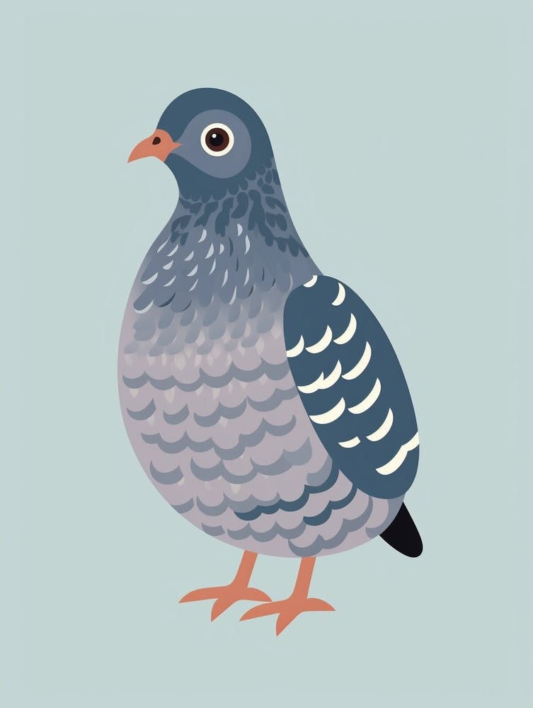 Baby Animal Illustration  Pigeon 1