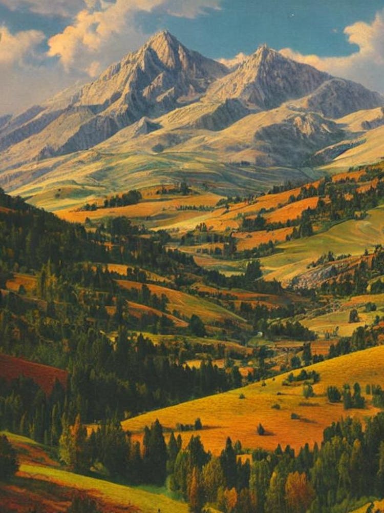 Sierra Nevada National Park Spain Vintage Poster