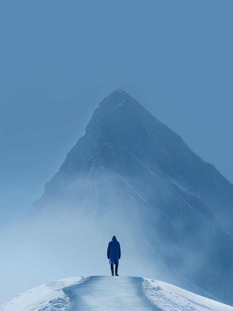 Man Walking In The Snow