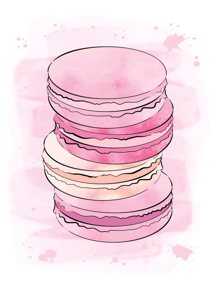Yummy Pink Macarons