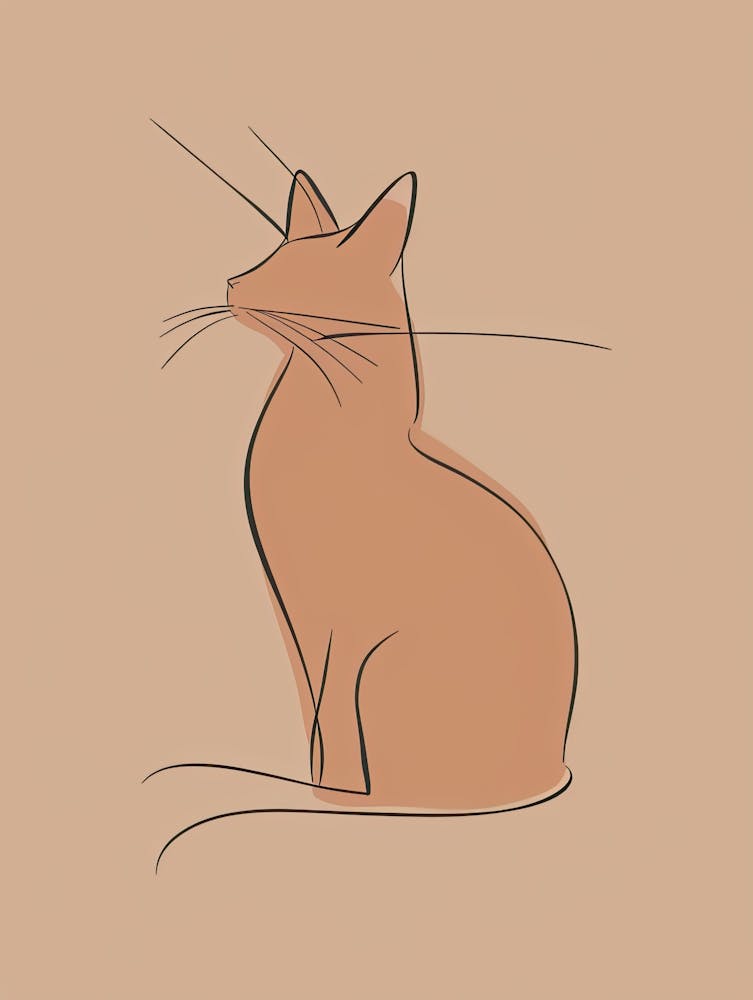 Cat - Boho, Line Art 8