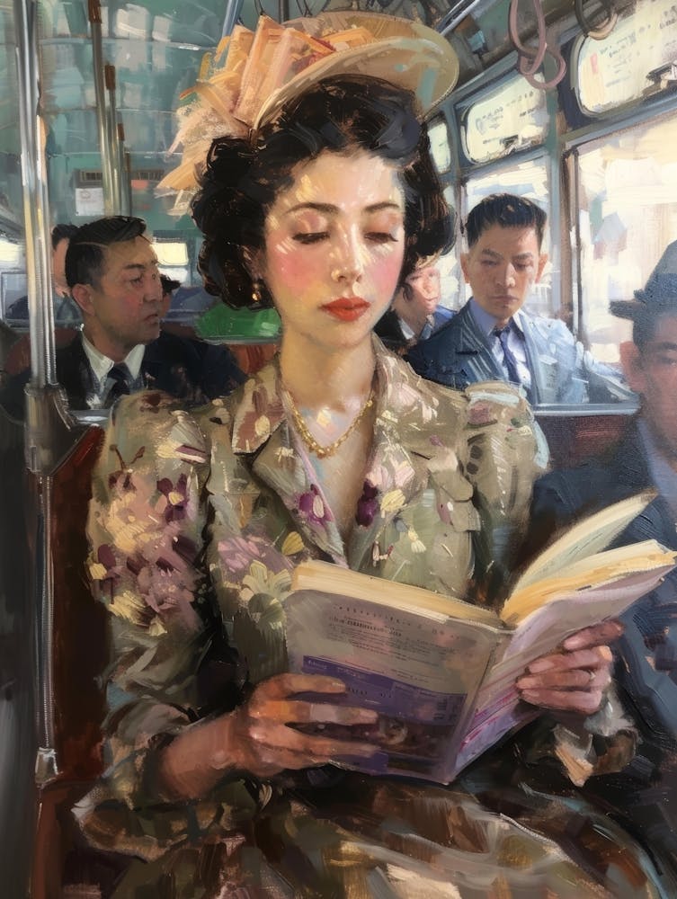Woman On A Bus 1