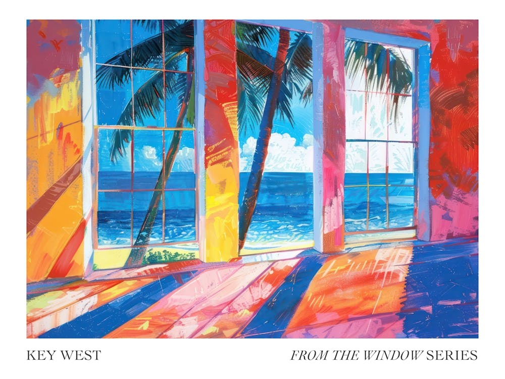 Key West From The Window Series Poster Painting 4