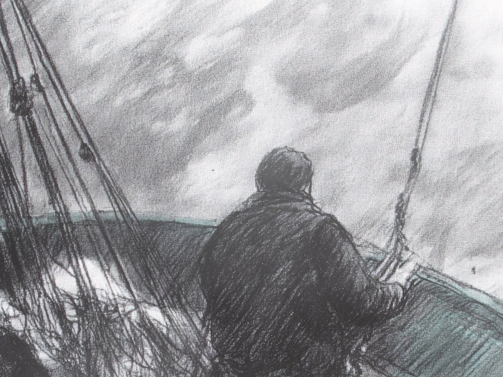 Man On A Boat 1