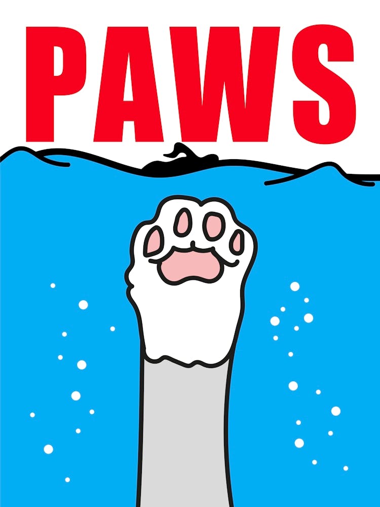 Paws Poster Cat Parody