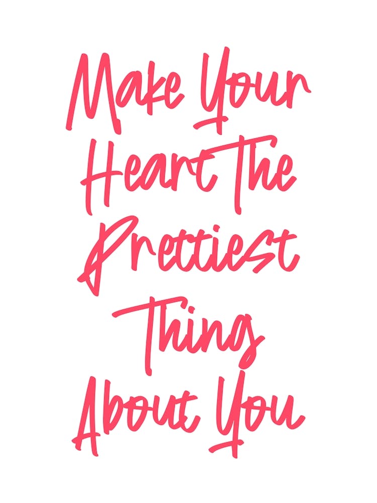 Heart Quote Print Minimalist - Heart Poster Aesthetic 1
