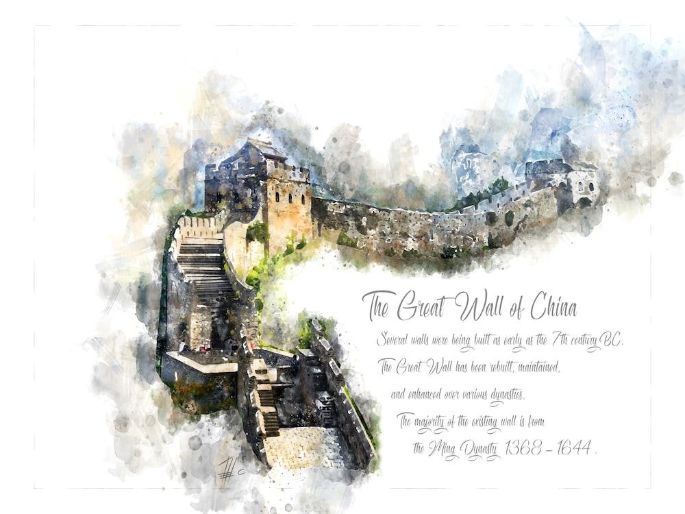 Chinese Wall, Watercolor