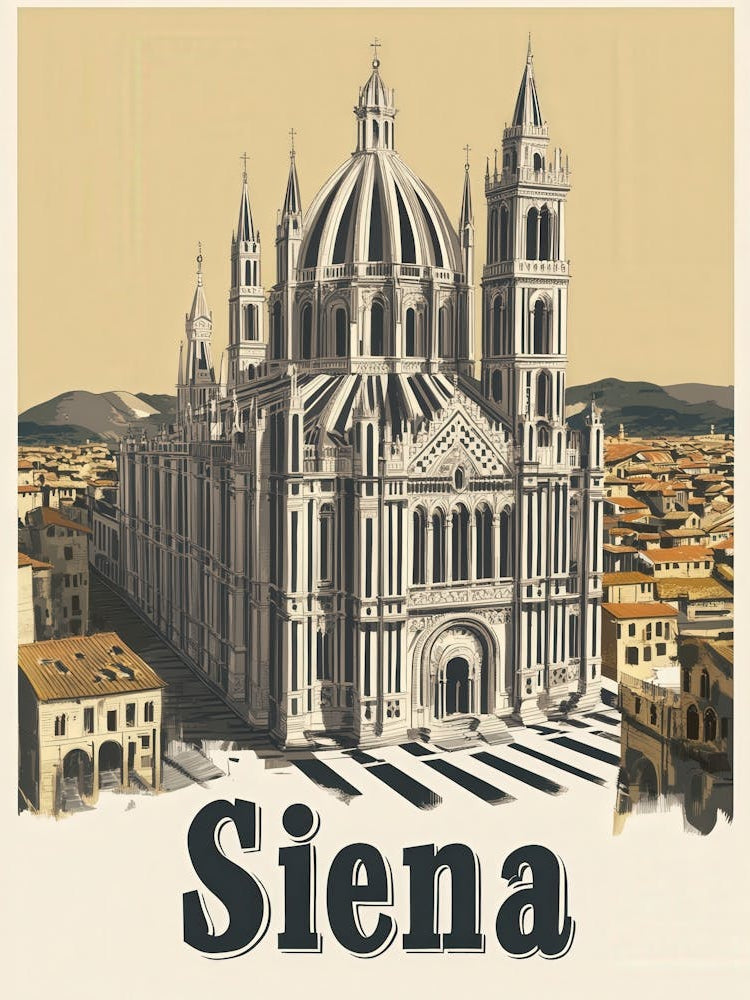 Aihrgdesign A Classic 1960s Travel Poster For Siena Showcasin 7661efda Bfc8 4495 A110 E69188d729e6 1