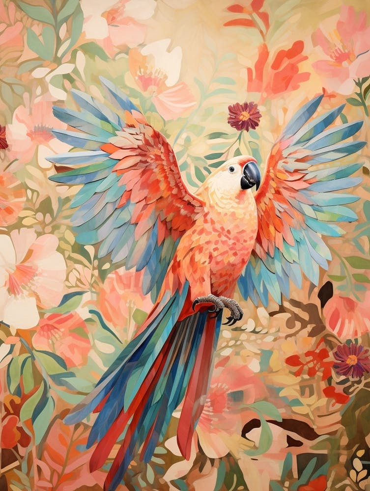 Macaw 2 Detailed Bird Painting