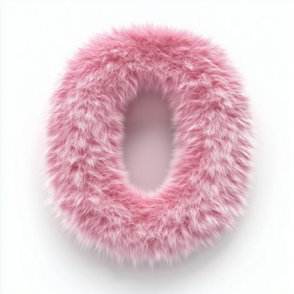 Pink Furry Letter O